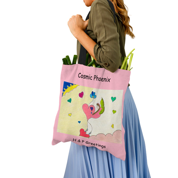 Let Your Heart Rise From The Ashes Like a Cosmic Phoenix! (1st Editions) (Model 1) All Over Print Canvas Tote Bag(Model1