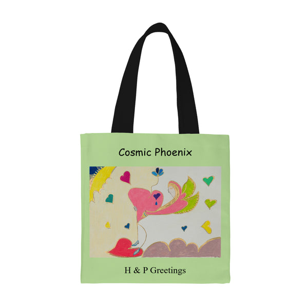 Let Your Heart Rise From The Ashes Like a Cosmic Phoenix! (2nd Edition) (Model 1) All Over Print Canvas Tote Bag(Model16