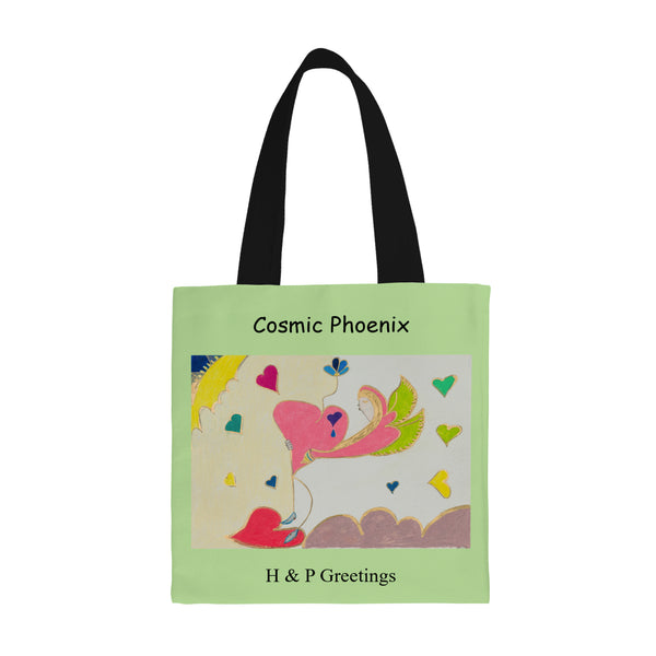 Let Your Heart Rise From The Ashes Like a Cosmic Phoenix! (2nd Edition) (Model 1) All Over Print Canvas Tote Bag(Model16