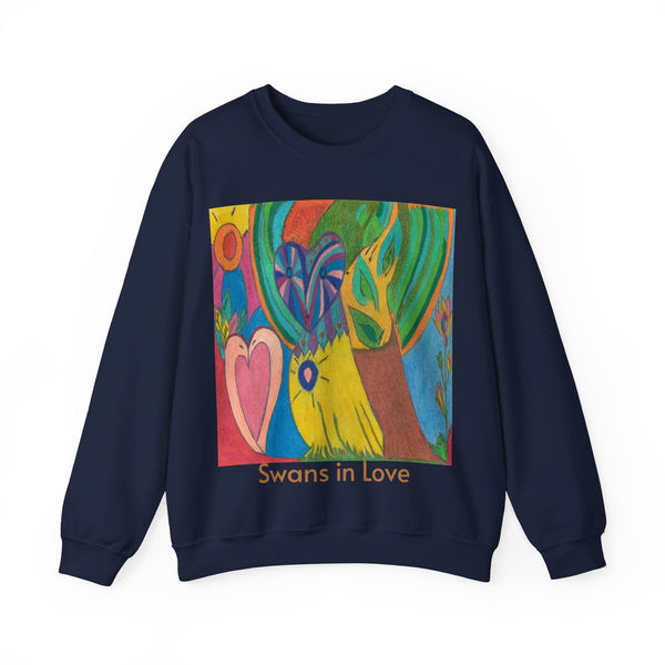 Owl in Love, Unisex Heavy Blend™ Crewneck Sweatshirt