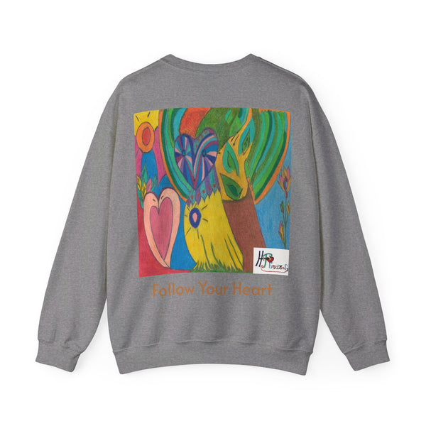 Owl in Love, Unisex Heavy Blend™ Crewneck Sweatshirt