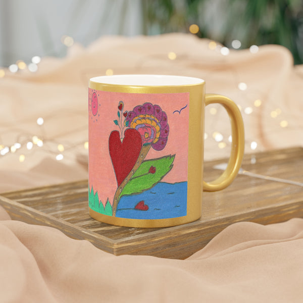 Upright in Heart (My Valentine's) (Expanded Version), Metallic Mug (Silver\Gold)