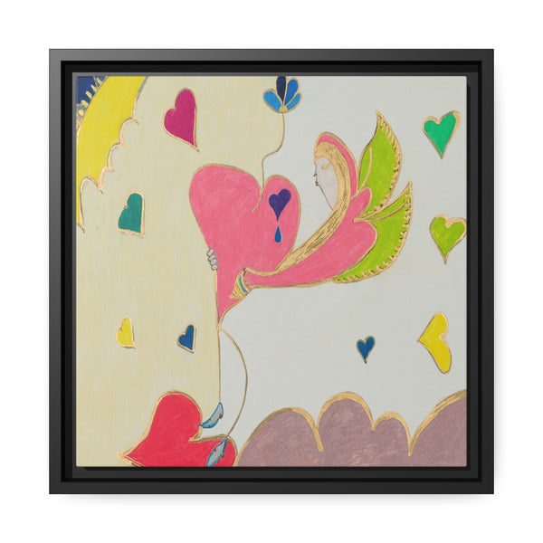 Let Your Heart Rise From The Ashes Like A Cosmic Phoenix! (2nd Edition) (Matte Canvas, Black Frame)