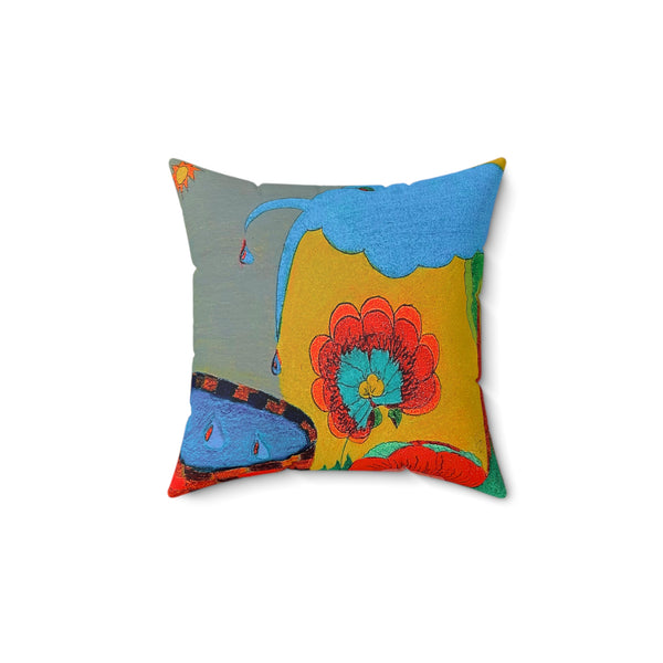 Wishing Well, Faux Suede Square Pillow