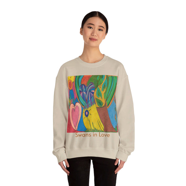 Owl in Love, Unisex Heavy Blend™ Crewneck Sweatshirt