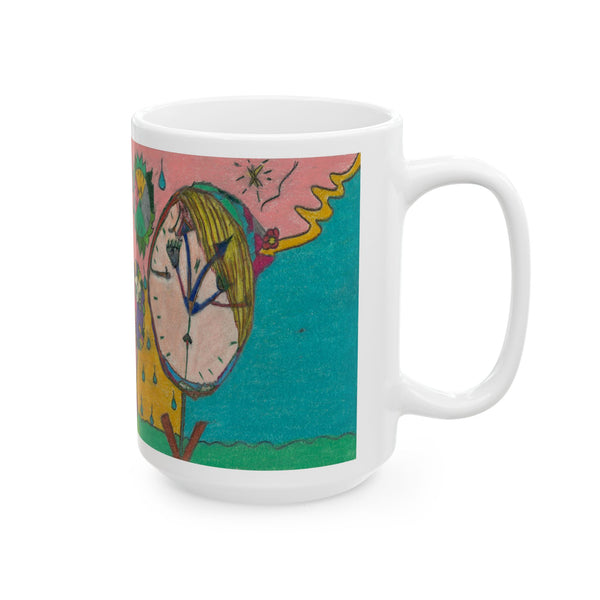 Wake Up (Timekeeper), (Expanded View), Ceramic Mug, (11oz, 15oz)