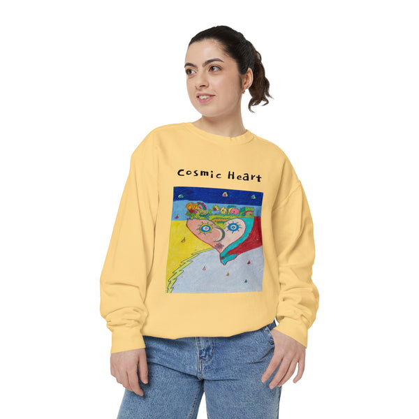 All Weathering Cosmic Heart, Weathers All Conditions! (1st Edition) Unisex Garment-Dyed Sweatshirt