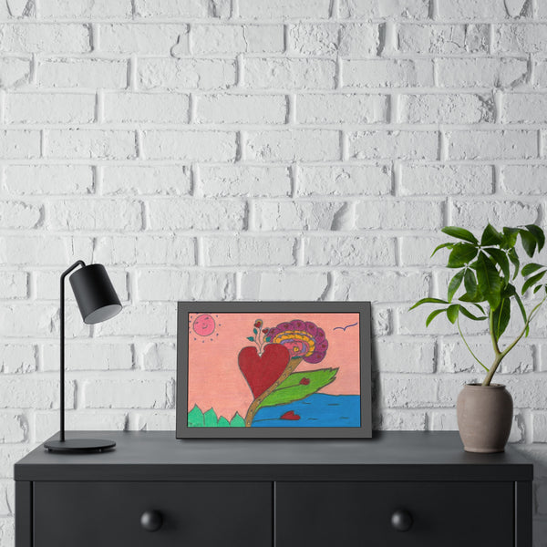 Upright in Heart (My Valentine's) Framed Paper Posters
