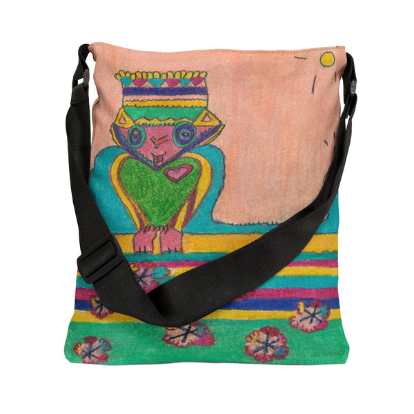 Celebrate Your Braveheart, Adorned With a Crown of Birthday Candles! Adjustable Tote Bag (AOP)