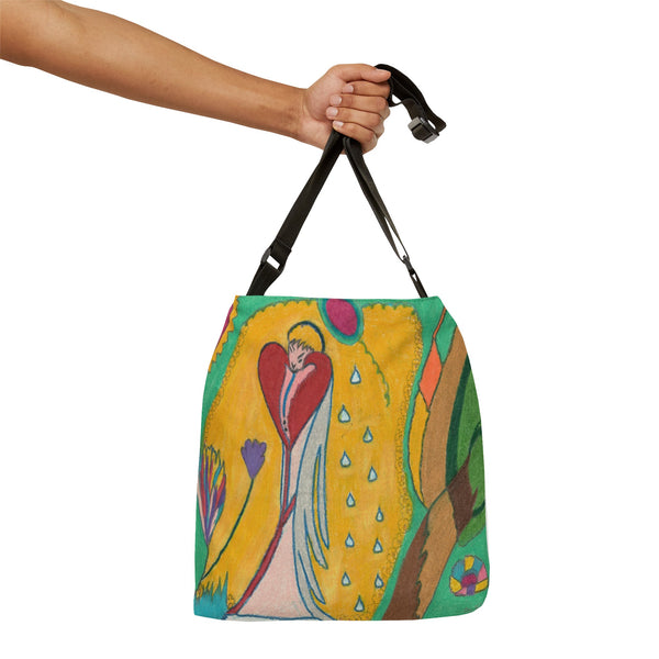 Angel Full of Heart, in Consciousness Rise! Adjustable Tote Bag (AOP)