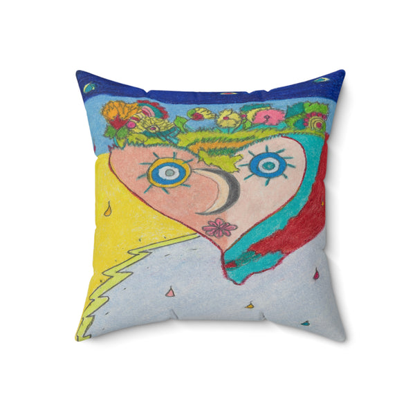 All Weathering Cosmic Heart, Weathers Any Conditions! (1st Edition) (Spun Polyester Square Pillow)