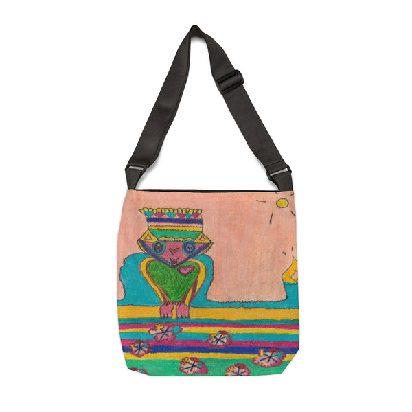 Celebrate Your Braveheart, Adorned With a Crown of Birthday Candles! Adjustable Tote Bag (AOP)