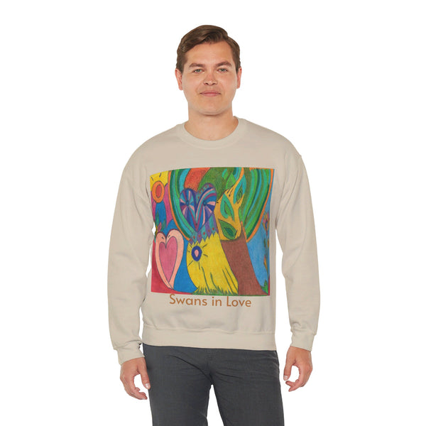 Owl in Love, Unisex Heavy Blend™ Crewneck Sweatshirt