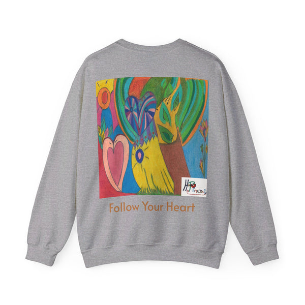 Owl in Love, Unisex Heavy Blend™ Crewneck Sweatshirt