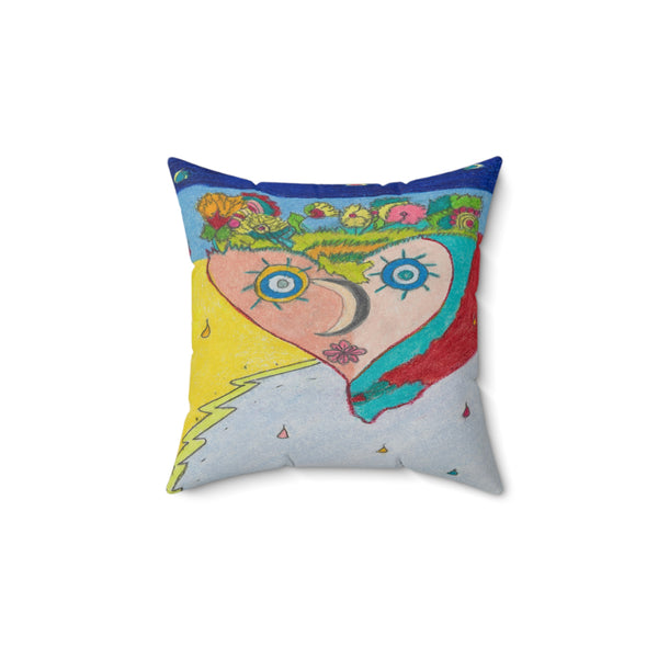 All Weathering Cosmic Heart, Weathers Any Conditions! (1st Edition) (Spun Polyester Square Pillow)