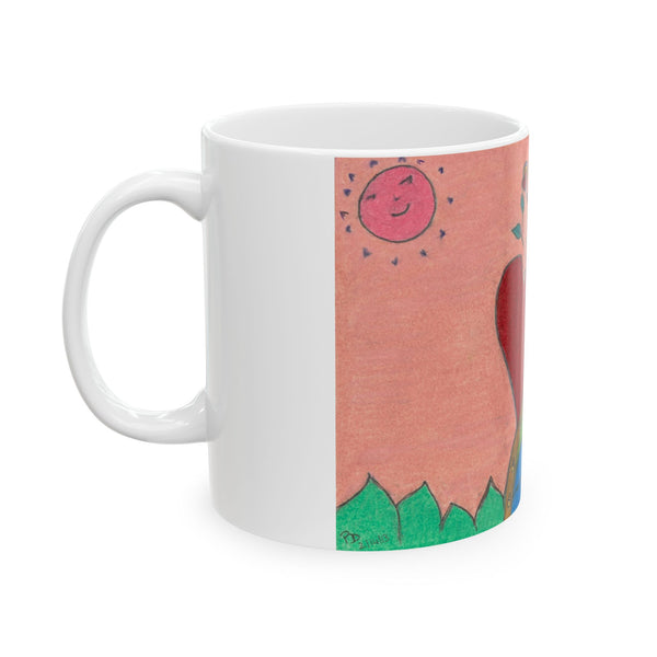 Upright in Heart (My Valentine's) Ceramic Mug (11oz,15oz)