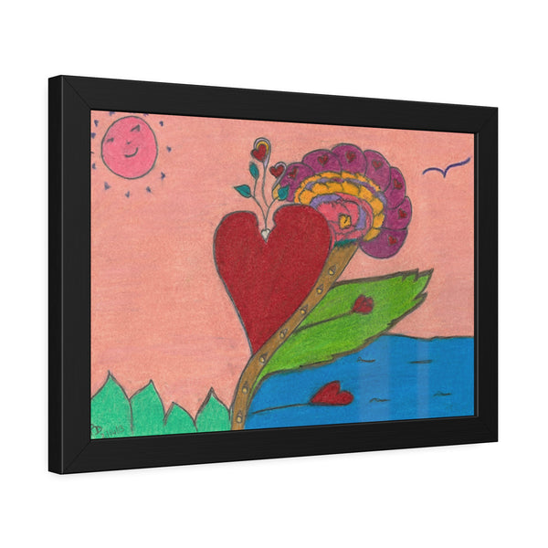 Upright in Heart (My Valentine's) Framed Paper Posters