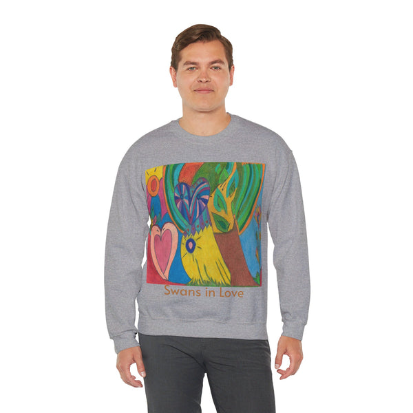 Owl in Love, Unisex Heavy Blend™ Crewneck Sweatshirt