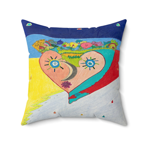 All Weathering Cosmic Heart, Weathering All Conditions! (2nd Edition) (Spun Polyester Square Pillow)
