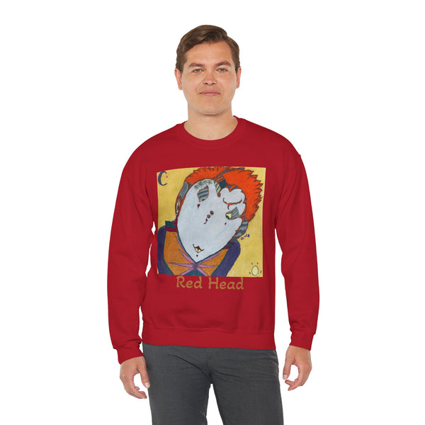 Red Head, Unisex Heavy Blend™ Crewneck Sweatshirt