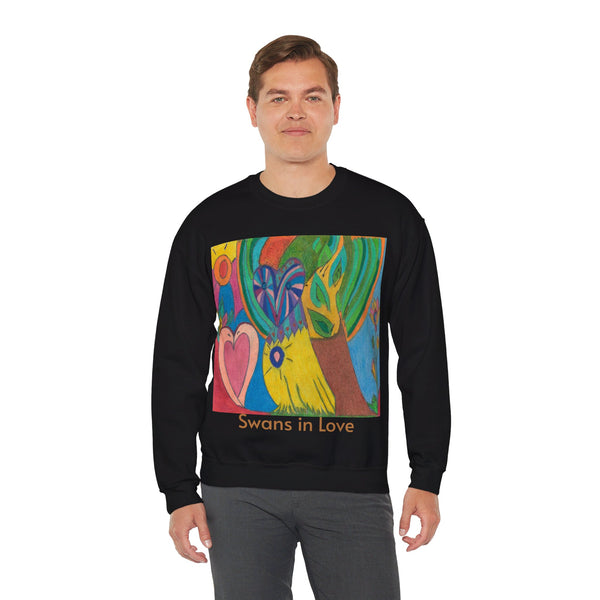 Owl in Love, Unisex Heavy Blend™ Crewneck Sweatshirt