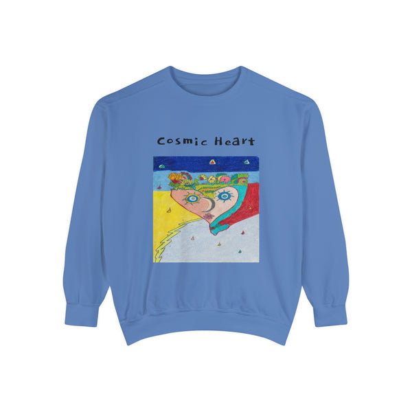 All Weathering Cosmic Heart, Weathers All Conditions! (1st Edition) Unisex Garment-Dyed Sweatshirt