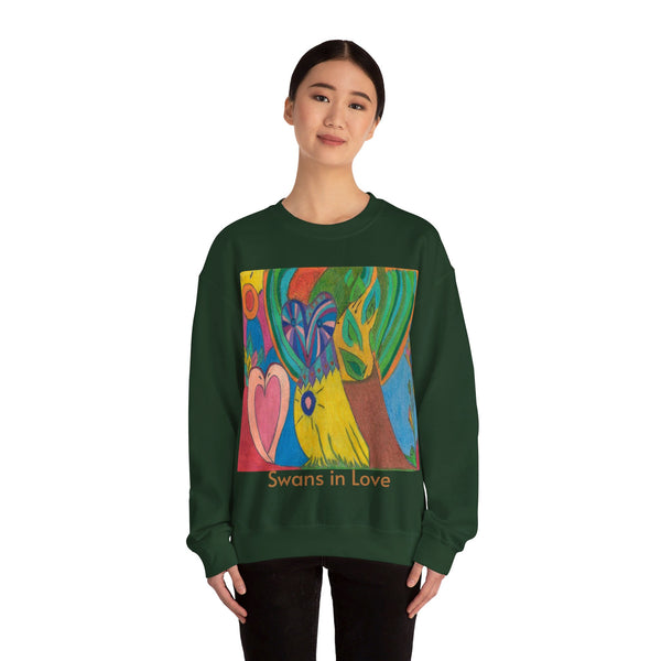 Owl in Love, Unisex Heavy Blend™ Crewneck Sweatshirt