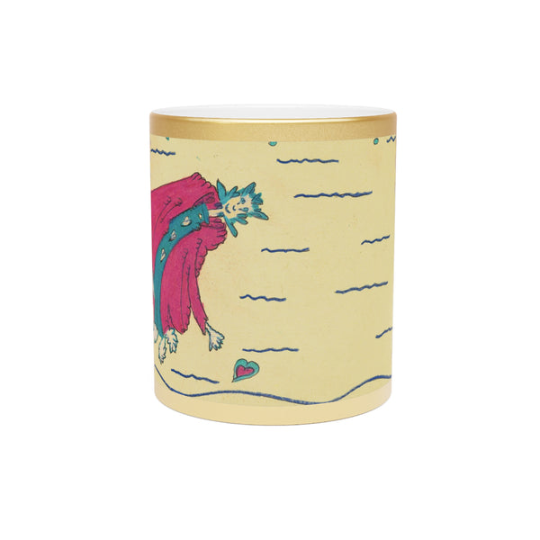 Noble Queen of Hearts, Metallic Mug (Silver\Gold)