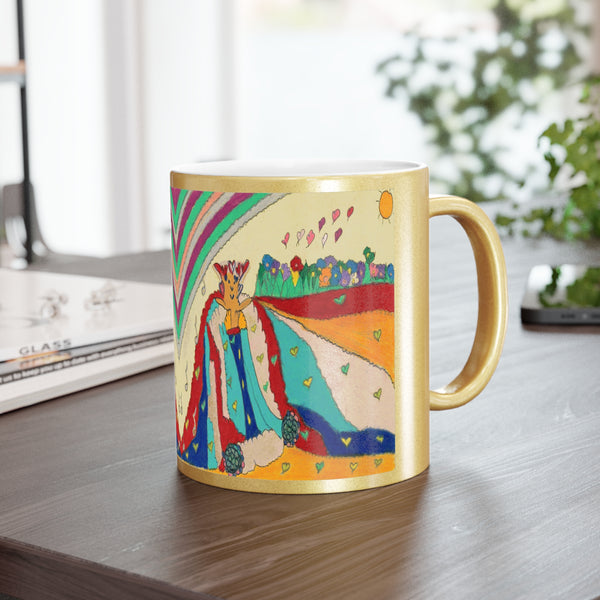 Noble King of Hearts (Expanded View), Metallic Mug (Silver\Gold)