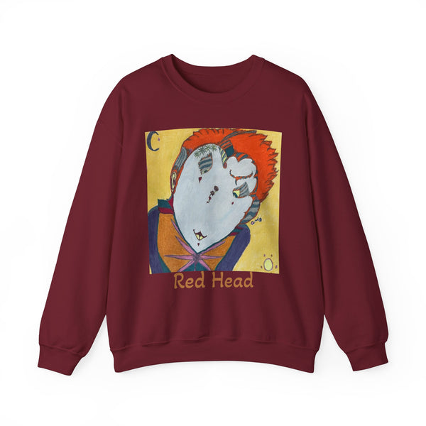 Red Head, Unisex Heavy Blend™ Crewneck Sweatshirt