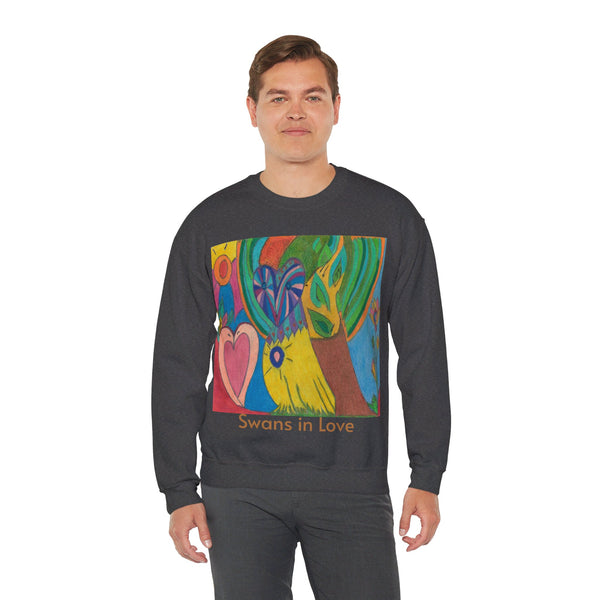 Owl in Love, Unisex Heavy Blend™ Crewneck Sweatshirt