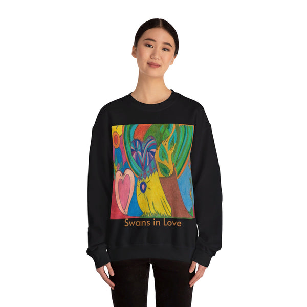 Owl in Love, Unisex Heavy Blend™ Crewneck Sweatshirt