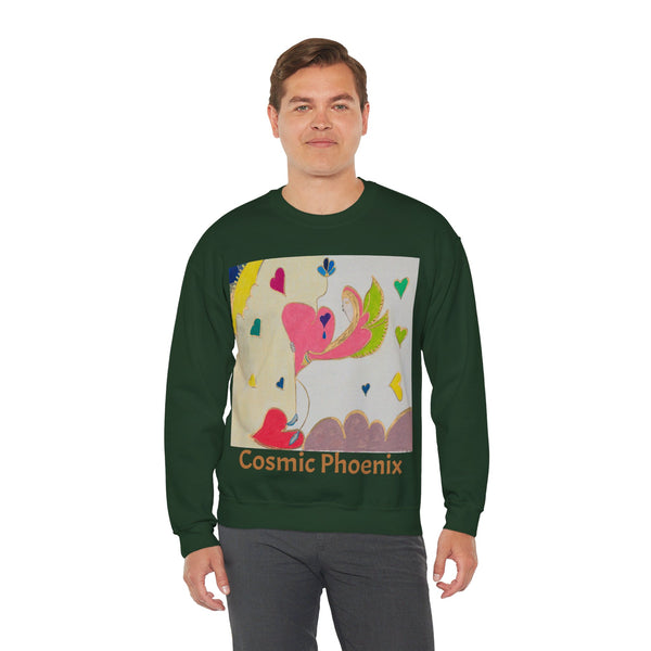 Cosmic Phoenix (2nd Edition), Unisex Heavy Blend™ Crewneck Sweatshirt