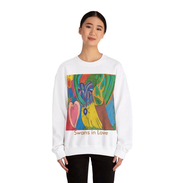 Owl in Love, Unisex Heavy Blend™ Crewneck Sweatshirt