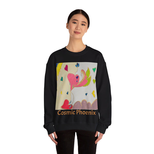 Cosmic Phoenix (2nd Edition), Unisex Heavy Blend™ Crewneck Sweatshirt