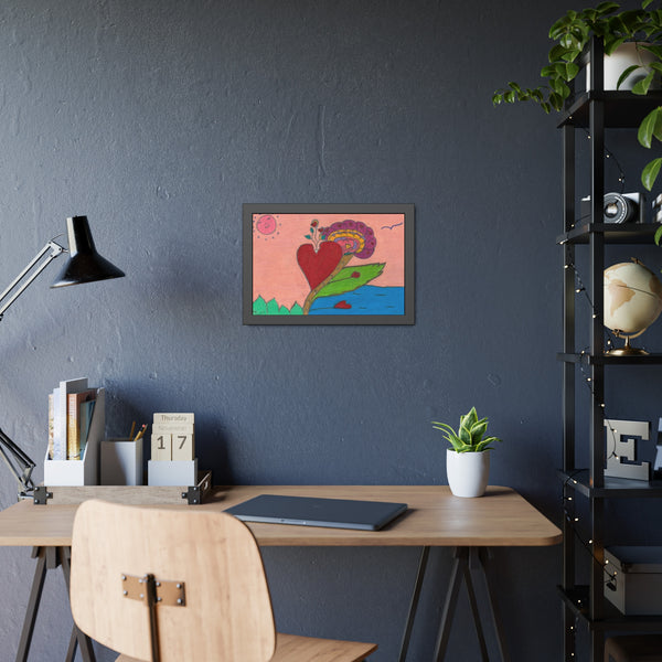 Upright in Heart (My Valentine's) Framed Paper Posters