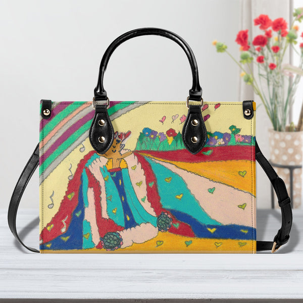 Noble King of Hearts, Multiple Sizes Upgraded Luxury Women PU Leather Handbag