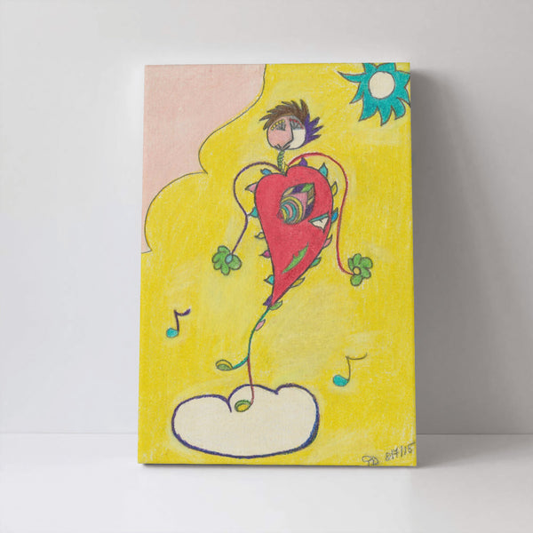 Blissful Heart (Dancer), HC_C30 Canvas with Mounting Brackets 16x24in (vertical)