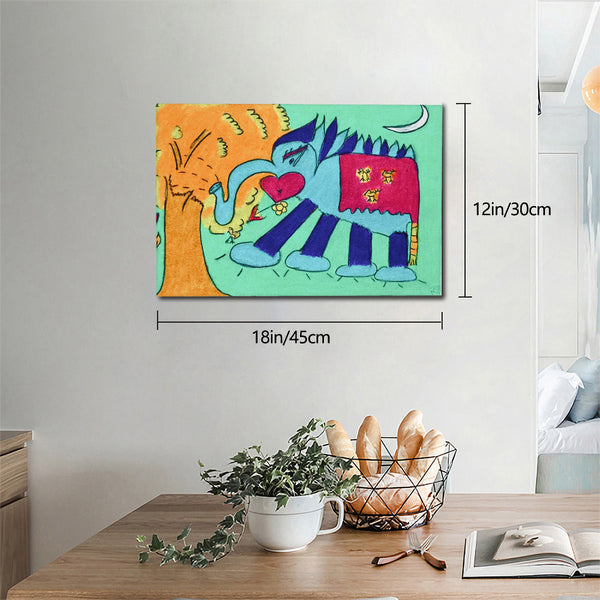 Noble Elephant: HC_C22 Canvas with Mounting Brackets 12x18in (horizontal)