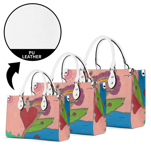 Upright in Heart (My Valentine's) Multiple Sizes Upgraded Luxury Women PU Leather Handbag