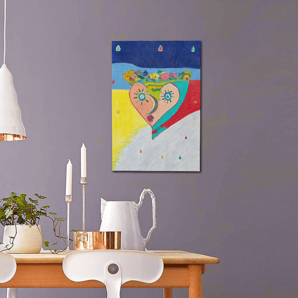 Cosmic Heart (2nd Edition), HC_C30 Canvas with Mounting Brackets 16x24in (vertical)