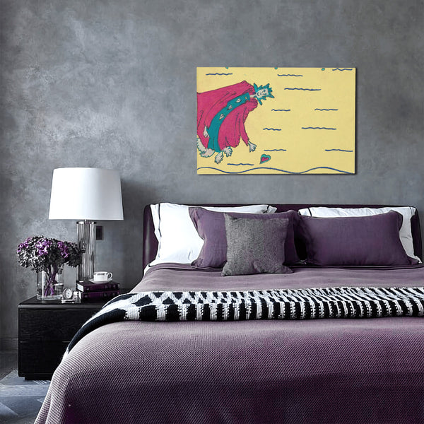 Never Lose Heart (Noble Queen of Hearts), HC_C22 Canvas with Mounting Brackets 12x18in (horizontal)