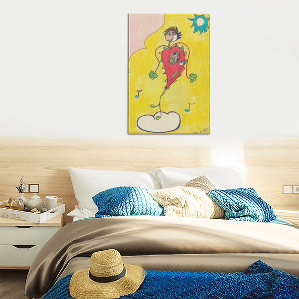 Blissful Heart (Dancer), HC_C30 Canvas with Mounting Brackets 16x24in (vertical)