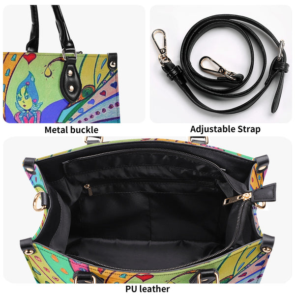 Radiant Dancer, Multiple Sizes Upgraded Luxury Women PU Leather Handbag