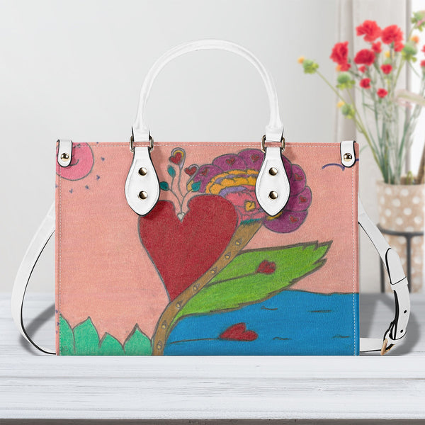 Upright in Heart (My Valentine's) Multiple Sizes Upgraded Luxury Women PU Leather Handbag