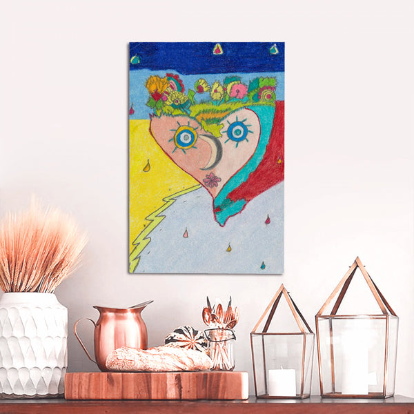 Cosmic Heart (1st Edition): HC_C33 Canvas with Mounting Brackets 12x18in (vertical)