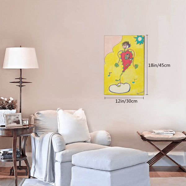 Blissful Dancer, HC_C33 Canvas with Mounting Brackets 12x18in (vertical)