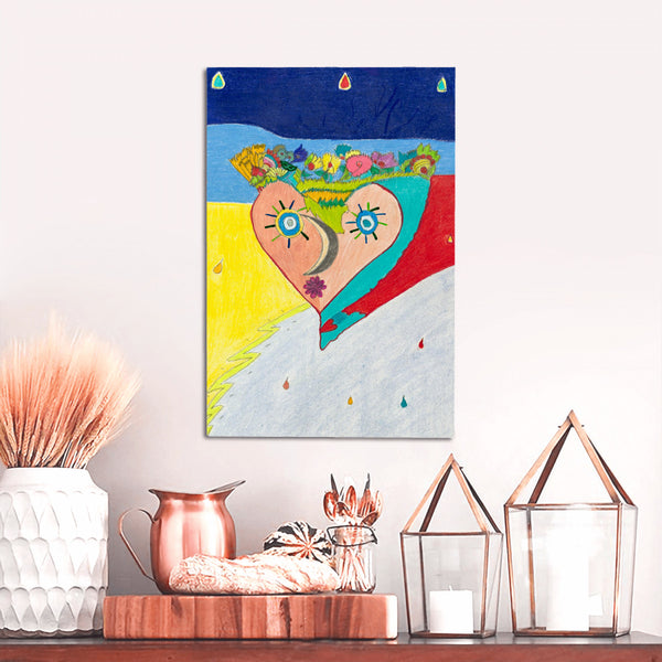 Cosmic Heart (2nd Edition) HC_C33 Canvas with Mounting Brackets 12x18in (vertical)