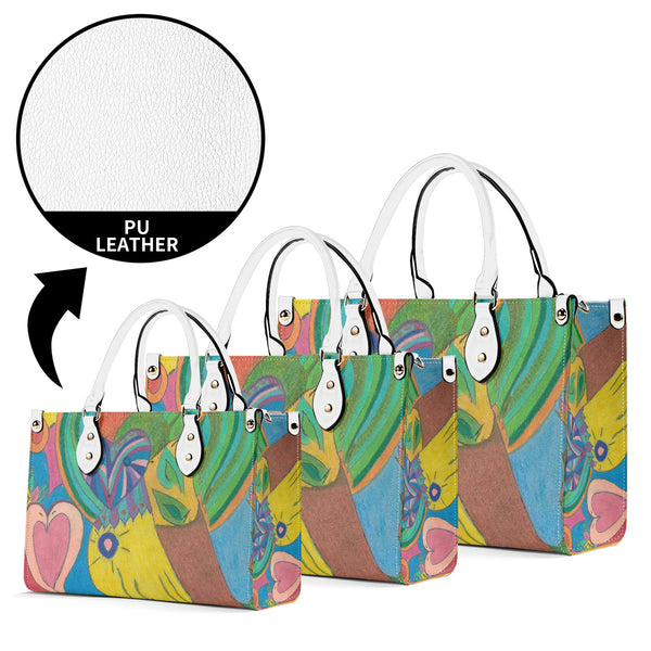 Swans In Love, Multiple Sizes Upgraded Luxury Women PU Leather Handbag