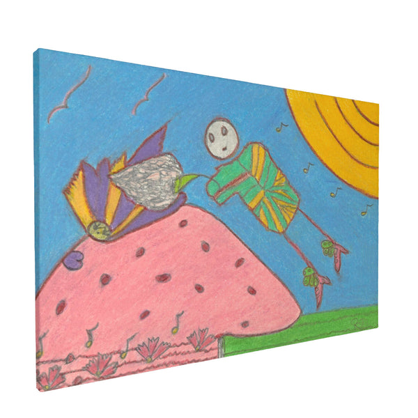 Full Moon, HC_C22 Canvas with Mounting Brackets 12x18in (horizontal)